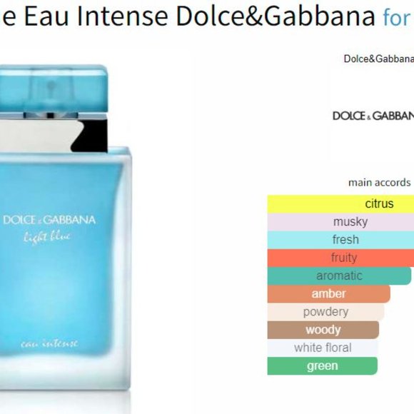 10/20$ - Light Blue Eau Intense - Dolce & Gabbana - Fragrance Sample/Decant - Picture 2 of 2